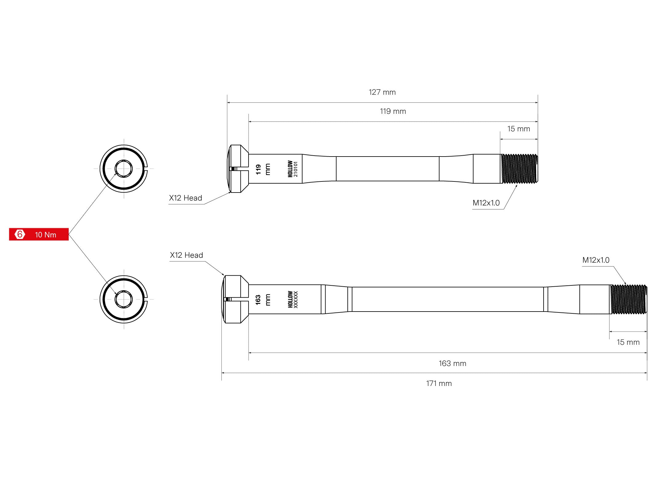 Axle Kit - No 7 Stealth