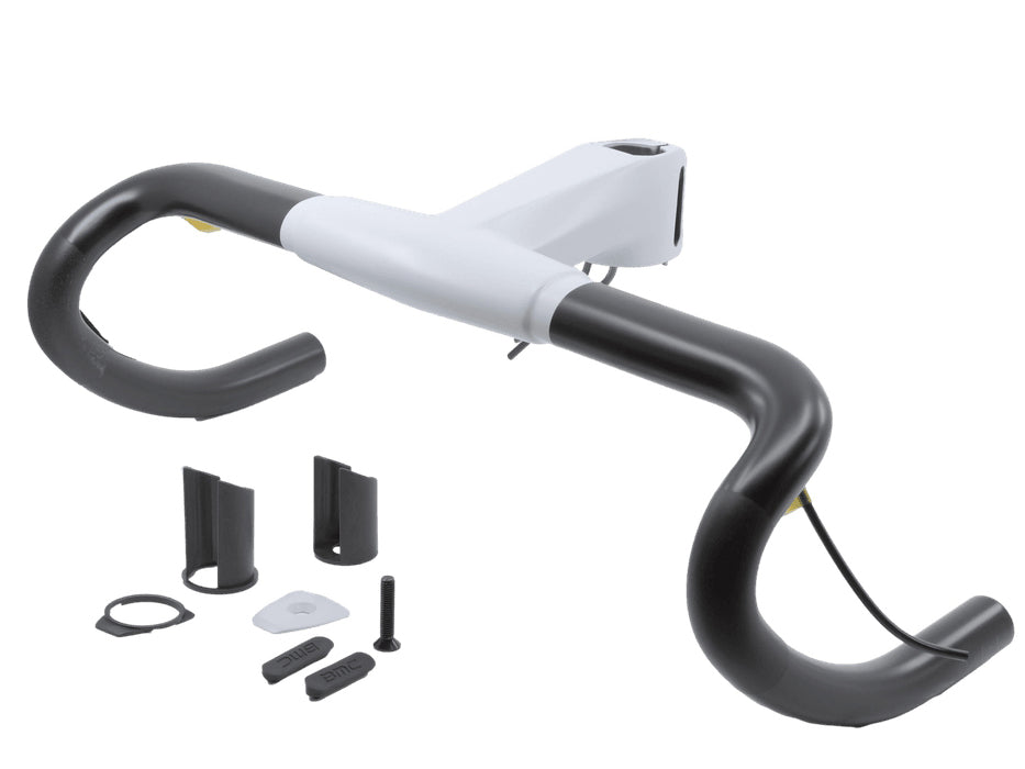 ICS Carbon Cockpit Hardware White Bmc Roadmachine Cable Routing Bmc Ics Stem Wahoo Mount Cockpit ICS ...
