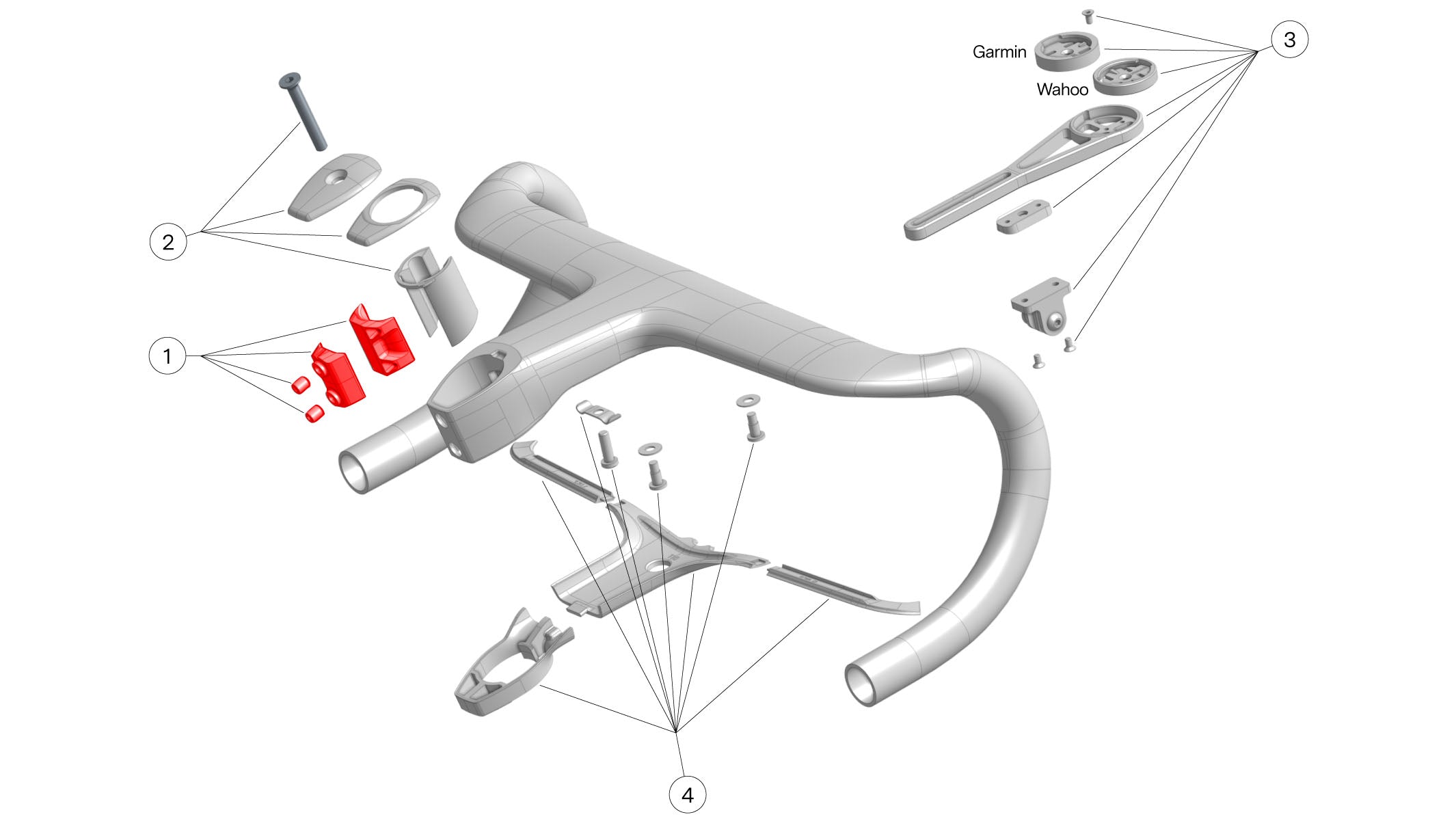 Cockpit ICS2 Carbon Aero Gen2 Clamp Kit